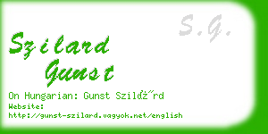 szilard gunst business card